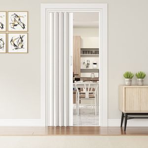 Portes accordéon à double paroi blanches de 48 pouces, robustes et pliables - Product Image 1