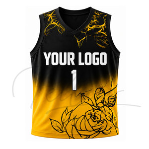 Camiseta de Baloncesto Personalizada para Clubes y Equipos Masculinos, Sublimación Completa, Poliéster Negro, Secado Rápido, Transpirable - Product Image 1