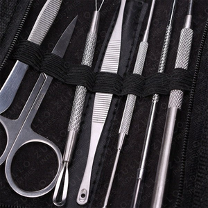 Premium 7 Piece Stainless Steel Blackhead Remover Kit Professional Facial Extraction <b>Tools</b> for Skin Care Use - Product Image 6
