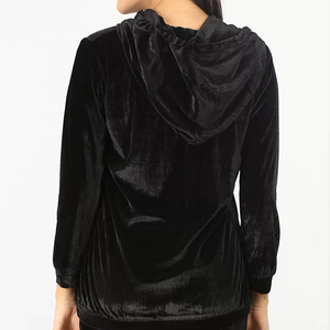 Sweat à capuche respirant pour femmes, vente en gros, design personnalisé, sweats en velours pour adultes - Product Image 4