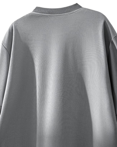 เสื้อยืดคอกลมคุณภาพสูงสำหรับผู้ชาย ผ้าฝ้าย 100% เป็นมิตรกับสิ่งแวดล้อม ระบายอากาศได้ดี ทรงหลวมขนาดใหญ่ ผลิตจำนวนมาก ผลิตในบังกลาเทศ - Product Image 5