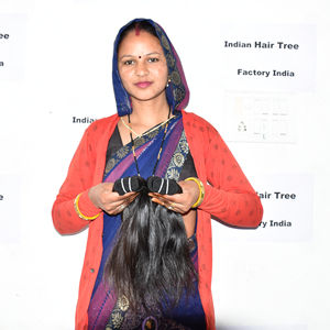 Extensions de cheveux humains indiens Remy 100% naturels pour femmes, 8-36 pouces, lisses, noirs, non traités, qualité machine, double trame - Product Image 3