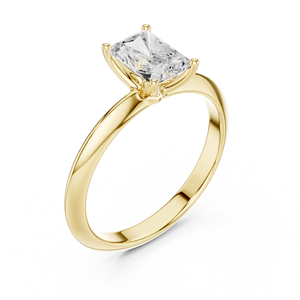 แหวนหมั้นเพชรทรงรัศมี 1 กะรัต เพชรเลี้ยงในห้องปฏิบัติการ ขายดี ทอง 14K พร้อมใบรับรอง IGI VS1 E สำหรับวันครบรอบแต่งงาน - Product Image 3
