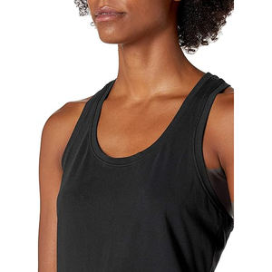 เสื้อกล้ามผู้หญิงแบบผูกด้านหน้า ผ้าไนลอนผสมสแปนเด็กซ์ แขนกุด แต่งดีเทลผูกปม ความยาวครอป ผ้ามีเท็กซ์เจอร์ สไตล์สตรีทแฟชั่น - Product Image 4