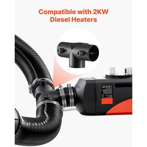 Conectores en T de 2.32 Pulgadas para Ventilación de Aire, Accesorios de Ducto de 90 Grados para Calentadores Diésel, para Sistemas HVAC - Product Image 3