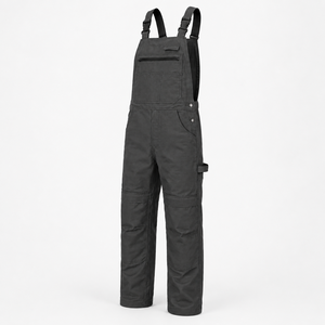 Overoles de Alta Visibilidad para Hombre, Premium, de Algodón Twill Transpirable, con Tirantes Ajustables, Hebillas Negras, Bolsillos Utilitarios y Rodillas Reforzadas - Product Image 1
