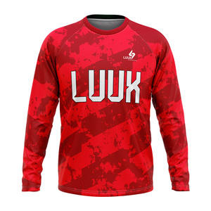 เสื้อยืดออกกำลังกายผู้ชายแขนยาว ระบายอากาศ ป้องกันแบคทีเรีย เป็นมิตรกับสิ่งแวดล้อม แห้งเร็ว พิมพ์ลายแบบรีดร้อน คอกลม ทรงเข้ารูป - Product Image 4