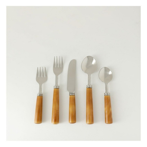 <b>Vintage</b> Bone Handle Stainless Steel Flatware Set High <b>Mirror</b> Polish Good Design for Wedding Party Dishwasher Safe - Product Image 3