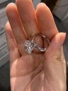 Most Demanded Luxury 925 Sterling <b>Silver</b> <b>Emerald</b> Cut Moissanite <b>Ring</b> for Wedding Ceremony Use Available at Affordable Price - Product Image 5