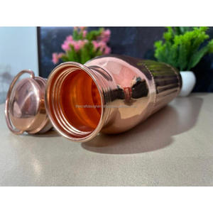 Unique Water <b>Bottle</b> With Handle Attached In Lid Lightweight Easy Portable Health Hygienic Copper High Quality Water <b>Bottle</b> - Product Image 5