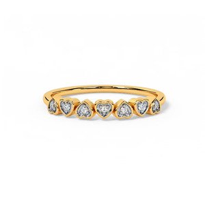 แหวนเพชรรูปหัวใจแบบวงแหวนจาก Lab Grown Diamond - Product Image 4