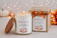 Bougie artisanale en verre, parfumée aux fruits, sans fumée, en cire de soja, écologique, personnalisée pour Thanksgiving et Noël, décoration d'intérieur, Sweet Harvest