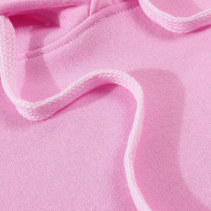 Sweat-shirt à capuche rose unisexe avec pantalon de jogging noir, ensemble décontracté uni, manches longues, coupe classique, vêtements d'automne - Product Image 6