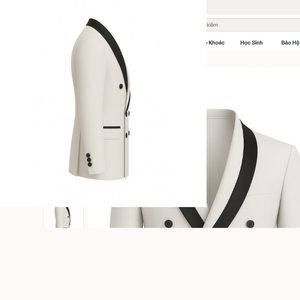 เสื้อสูททักซิโด้แบบกระดุมสองแถวสำหรับผู้ชาย - Product Image 4