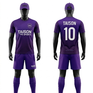 Uniforme de Fútbol para Hombre, 180 GSM, Poliéster Interlock, Verde, Negro, Blanco, con Ribete, Sublimación Personalizada, Transferencia Térmica, Kit de Equipo - Product Image 2
