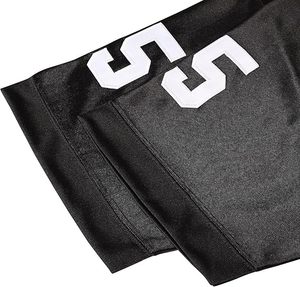 Camiseta de fútbol Permian número 45, negra, con cuello en V, de poliéster, personalizada, Miles C - Product Image 6