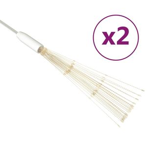 Juego de 2 luces de fuegos artificiales de cobre blanco cálido, medianas, para decoración navideña - Product Image 2