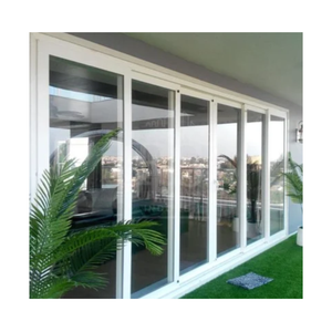 Fenêtres et portes coulissantes modernes en aluminium gris, isolation thermique, étanches, pour terrasse extérieure, 4 à 6 rails - Product Image 3