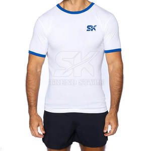 Fabricants professionnels de t-shirts unis respirants à col contrastant, Nouveauté, T-shirts unis à col contrastant en promotion - Product Image 2