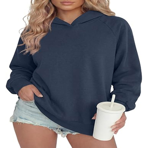 Sudadera con Capucha Extra Grande para Mujer, Modelo Little Paws Trainers, Color Sólido, Poliéster/Algodón, Transpirable, Impermeable y Ecológica - Product Image 6