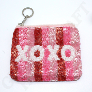 Pochette à monnaie perlée faite à la main, sac à main en perles de rocaille, artisanat de broderie, pochette personnalisée perlée - Product Image 6