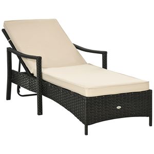 Tumbona de Ratán Lavable para Mujer con Cojín Ajustable para Uso Individual o Doble - Product Image 1