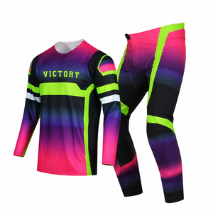 Ensemble Maillot et Pantalon de Motocross 2026 pour Hommes et Femmes – Rose Néon et Violet – Équipement de Course MX Tout-Terrain Respirant pour Enduro et Moto Tout-Terrain - Product Image 4