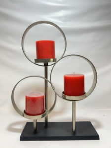 Ensemble de porte-bougies en aluminium de luxe, élégants supports décoratifs pour bougies pour mariage, fête, banquet, décoration de table - Product Image 5
