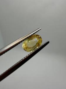Zafiro amarillo natural, corte ovalado, 1.35ct, 7.5x5x4mm, piedra preciosa facetada suelta de Ceilán para la fabricación de joyas, gemas Zehra - Product Image 6