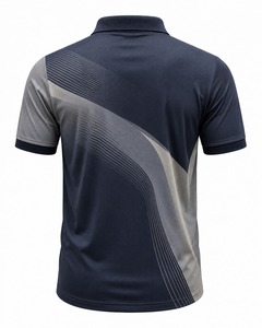 Polo Deportivo de Manga Corta para Hombre, Diseño Geométrico con Bloques de Color, Secado Rápido, Tejido de Poliéster, Corte Regular - Product Image 6