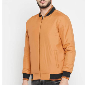 Chaqueta Bomber con Cierre Completo y Logotipo Personalizado, Chaqueta Casual con Dobladillo Acanalado, Proveedor Mayorista OEM ODM - Product Image 2