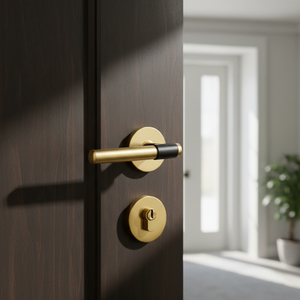 Designer Mortise <b>Handle</b> Set Brass Sleek Modern Custom Size Heavy Duty Premium Finish Villa Home Office Main Door - Product Image 2