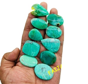 Cabujón de piedras preciosas sueltas de crisoprasa Natural de alta calidad, cristal verde para tallado de piedra, joyería curativa y fabricación de piedras preciosas - Product Image 1