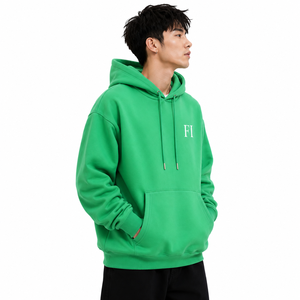 Sweat-shirts à capuche pour hommes en tissu épais personnalisés, style streetwear surdimensionné, 100% coton molletonné, sweat-shirts chauds pour l'hiver, OEM ODM, vente en gros aux États-Unis - Product Image 2