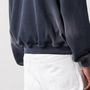 Sweat-shirt à capuche en strass pour homme, style streetwear oversize, en coton noir tricoté, avec logo sur le devant, pour l'automne - Product Image 5