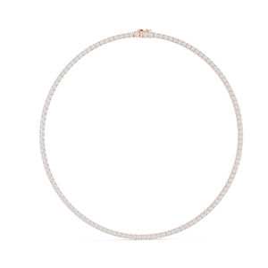 Collier en or blanc 14 carats avec diamant rond cultivé en laboratoire pour femme, à porter au quotidien |   Nouveau diamant cultivé - Product Image 4