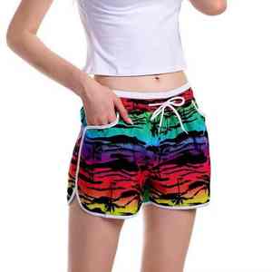 Shorts de Playa para Mujer, Nuevo Estilo, Alta Calidad, Secado Rápido, Cintura Elástica, Ligeros, Estampado Digital - Product Image 6
