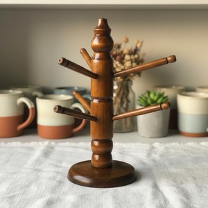 Wooden Jewelry Display Rack <b>Round</b> <b>Table</b> Top Storage Organizer Rustic Style Multifunctional Bangle Stand For Bangles Organization - Product Image 4