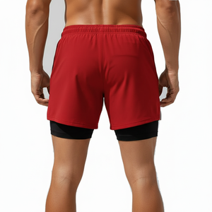 Men's Dual Layer Water Sport <b>Shorts</b> Quick Dry Inner <b>Compression</b> Zip Security Pocket Custom Logo Bulk Order Manufacturer - Product Image 2