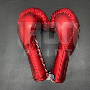 No Boxing No Life Gants de boxe professionnels en cuir de vachette de qualité supérieure à lacets, avec rembourrage épais à 4 couches, respirants - Product Image 6