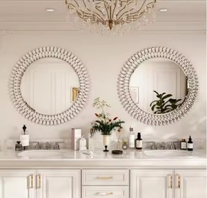 Luxury Silver Crystal Sunburst Round Handmade Contemporary Wall <b>Mirror</b> Decorative Frame for Living Room Home Decor REHMAN <b>CRAFT</b> - Product Image 5