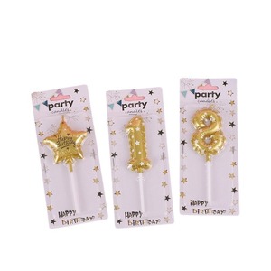 TOOWIN Decoraciones para Pastel de Cumpleaños y Día de San Valentín, Globo Dorado, Vela con Número para Primer Cumpleaños - Product Image 6