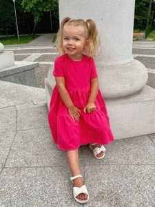 ชุดมินิมอลสีชมพูคุณแม่ & ลูกสาว,เดรสคอตตอนเนื้อนุ่มสวมใส่สบายผลิตจากผ้านิ่มชุดเดรสสมบูรณ์แบบสำหรับออกนอกบ้าน - Product Image 2