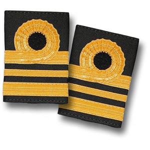 อีโบเล็ตต์กองทัพเรือแบบสวม ติดระดับยศบนไหล่ สายถักโลหะขนาด 10 มม. ฐานด้านหลังผ้าสักหลาดสีดำ ปักลายด้วยมือ ปรับแต่งได้ - Product Image 4