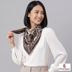 Premium Printed <b>Scarf</b> Soft Fabric Head <b>Scarf</b> White Label Service OEM Textile Manufacturer Bali Custom Fabric Products Bulk - Product Image 2