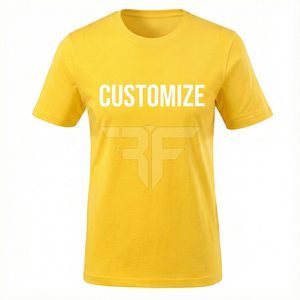 Camisetas para Hombre al Por Mayor, con Logotipo Personalizado, Cuello Redondo, 100% Algodón, Alta Calidad, Secado Rápido, Transpirables, Diseño Naranja y Negro, Estilo Ringer - Product Image 1