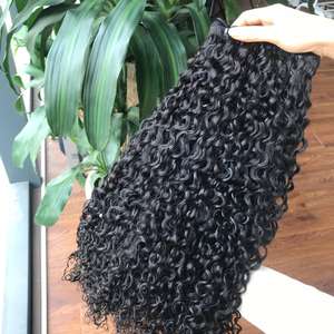 Extensions de cheveux bouclés d'eau humaine de couleur naturelle style vague frontale avec fermeture à lacet HD du Vietnam - Product Image 4