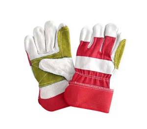 Gants de sécurité de haute qualité pour les ouvriers américains, double paume renforcée, cuir de vachette pleine fleur, gants de travail industriels pour la construction, CE - Product Image 4