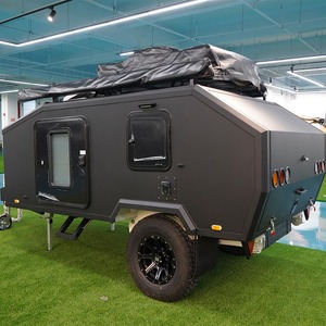 Compact Fiberglass Modern Caravan Camper Travel Trailer RV with <b>Kitchen</b> Sleeping Space for Touring - Product Image 4