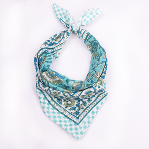 Pañuelo Cuadrado de Algodón con Estampado Floral, Ligero, Transpirable, Casual, para Verano, Diseño Estampado, Unisex, Accesorio para Exteriores - Product Image 2
